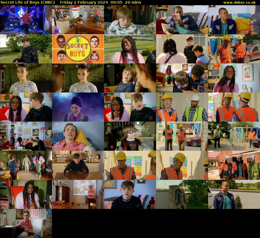 Secret Life of Boys (CBBC) Friday 2 February 2024 09:05 - 09:25