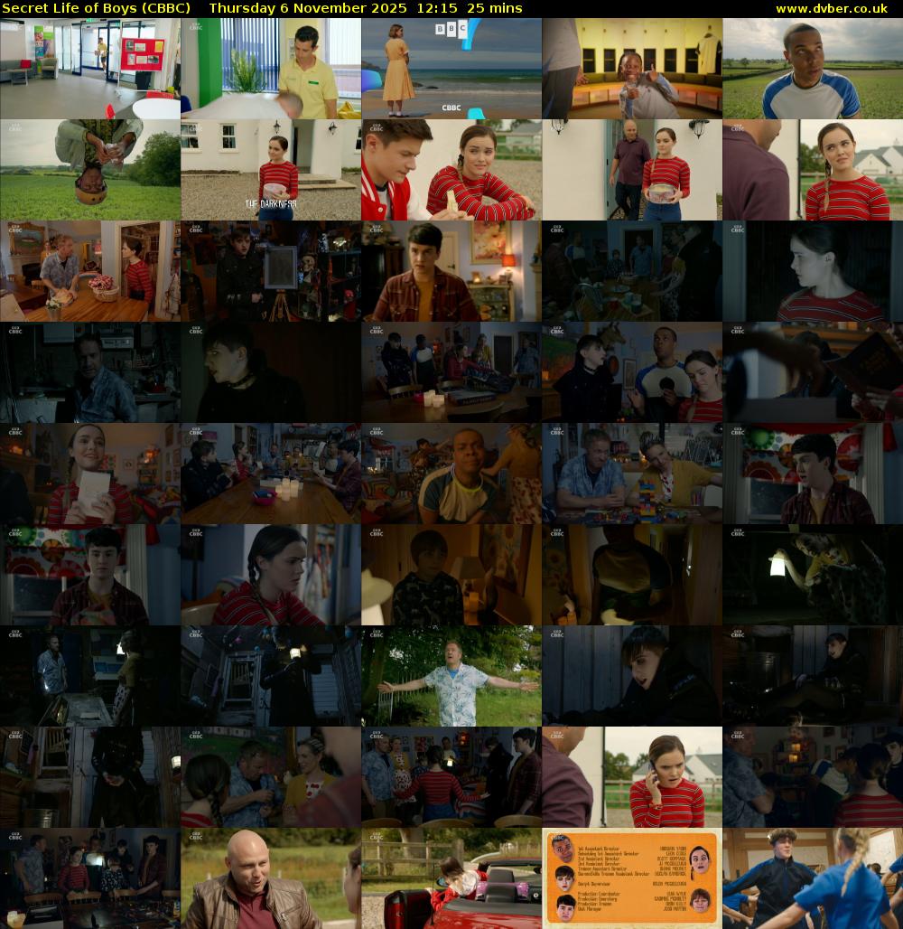 Secret Life of Boys (CBBC) Thursday 6 November 2025 12:15 - 12:40