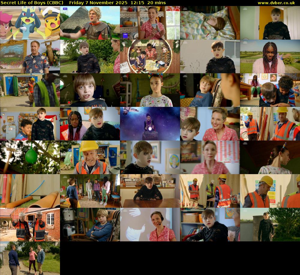 Secret Life of Boys (CBBC) Friday 7 November 2025 12:15 - 12:35