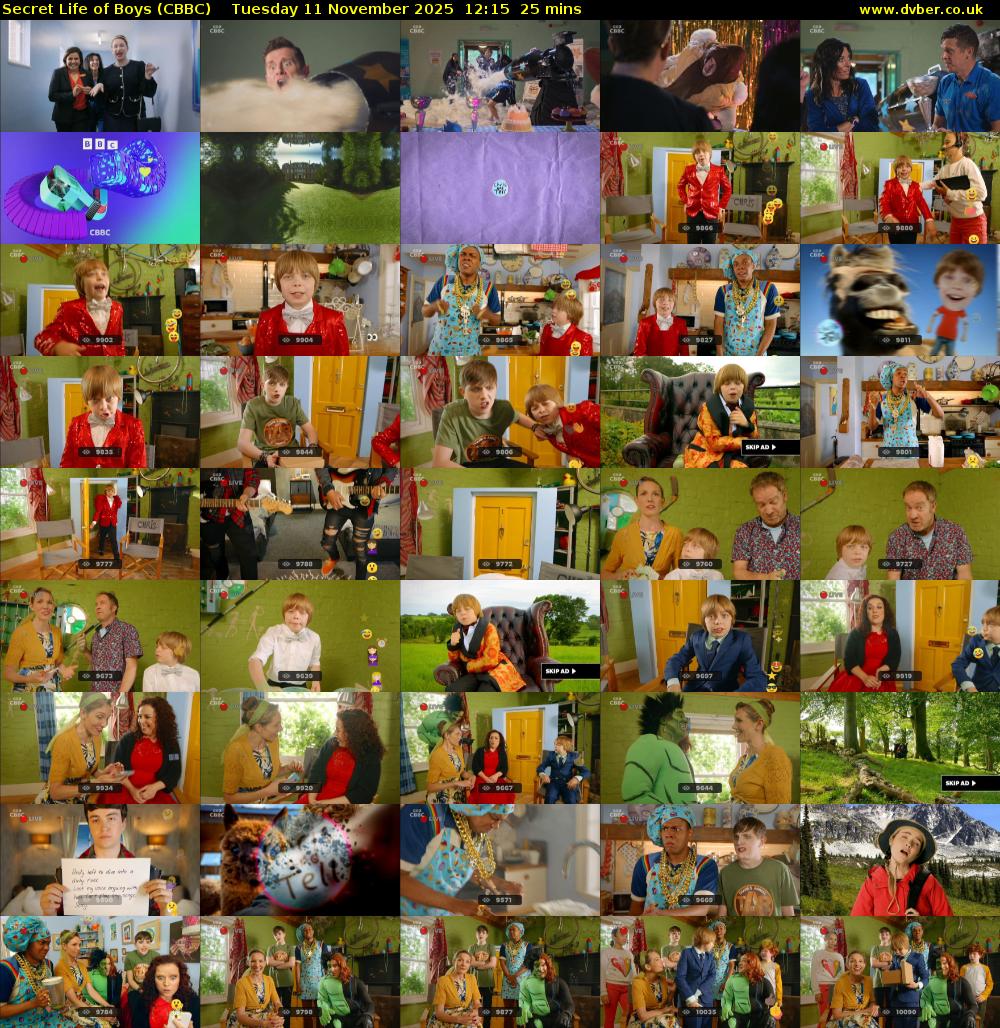 Secret Life of Boys (CBBC) Tuesday 11 November 2025 12:15 - 12:40