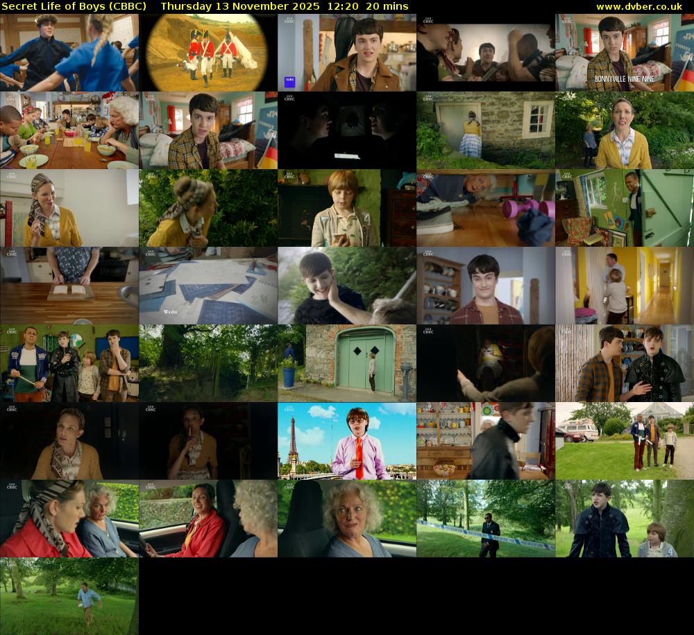 Secret Life of Boys (CBBC) Thursday 13 November 2025 12:20 - 12:40