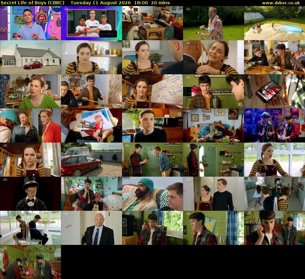 Secret Life of Boys (CBBC) Tuesday 11 August 2026 18:00 - 18:20