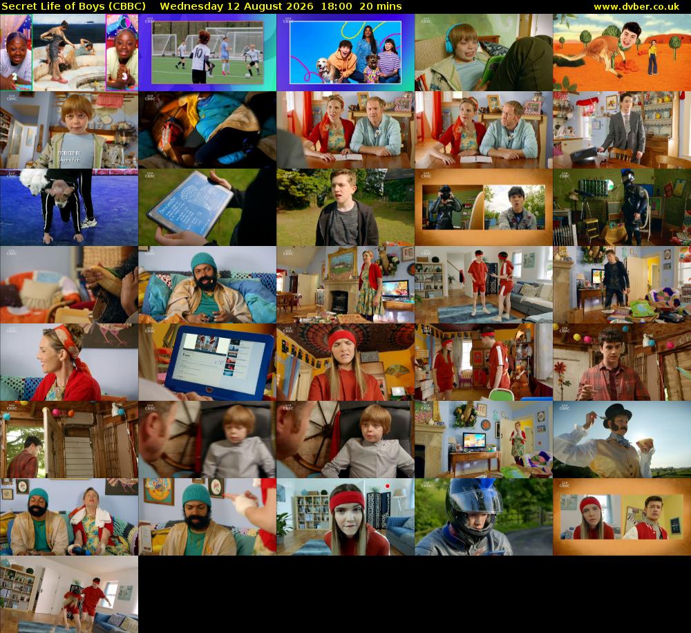 Secret Life of Boys (CBBC) Wednesday 12 August 2026 18:00 - 18:20