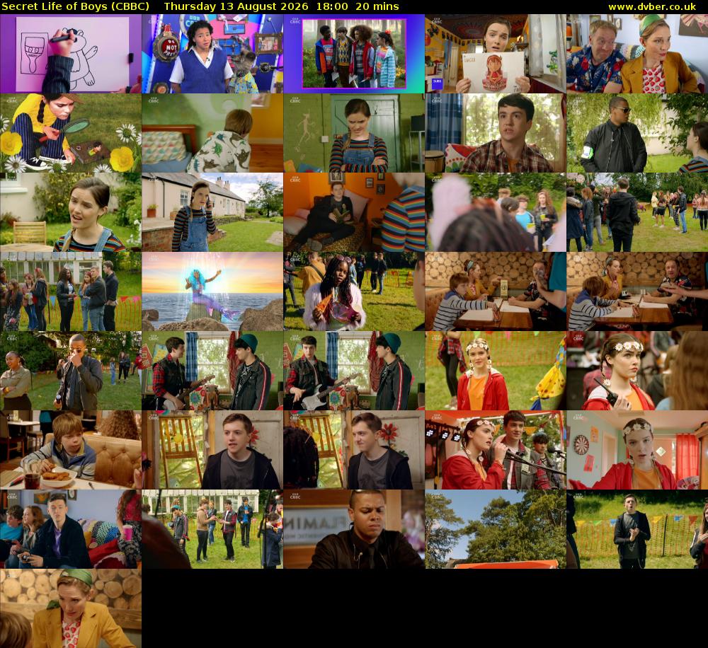 Secret Life of Boys (CBBC) Thursday 13 August 2026 18:00 - 18:20