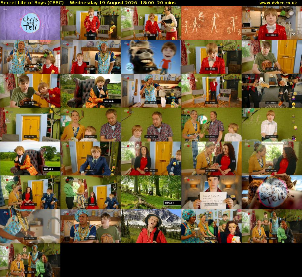 Secret Life of Boys (CBBC) Wednesday 19 August 2026 18:00 - 18:20