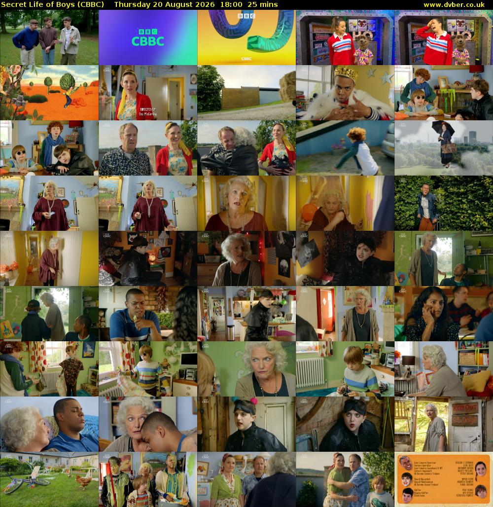 Secret Life of Boys (CBBC) Thursday 20 August 2026 18:00 - 18:25