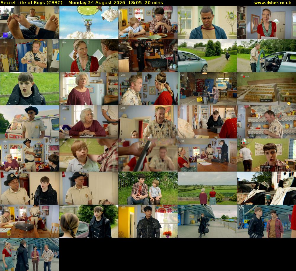 Secret Life of Boys (CBBC) Monday 24 August 2026 18:05 - 18:25