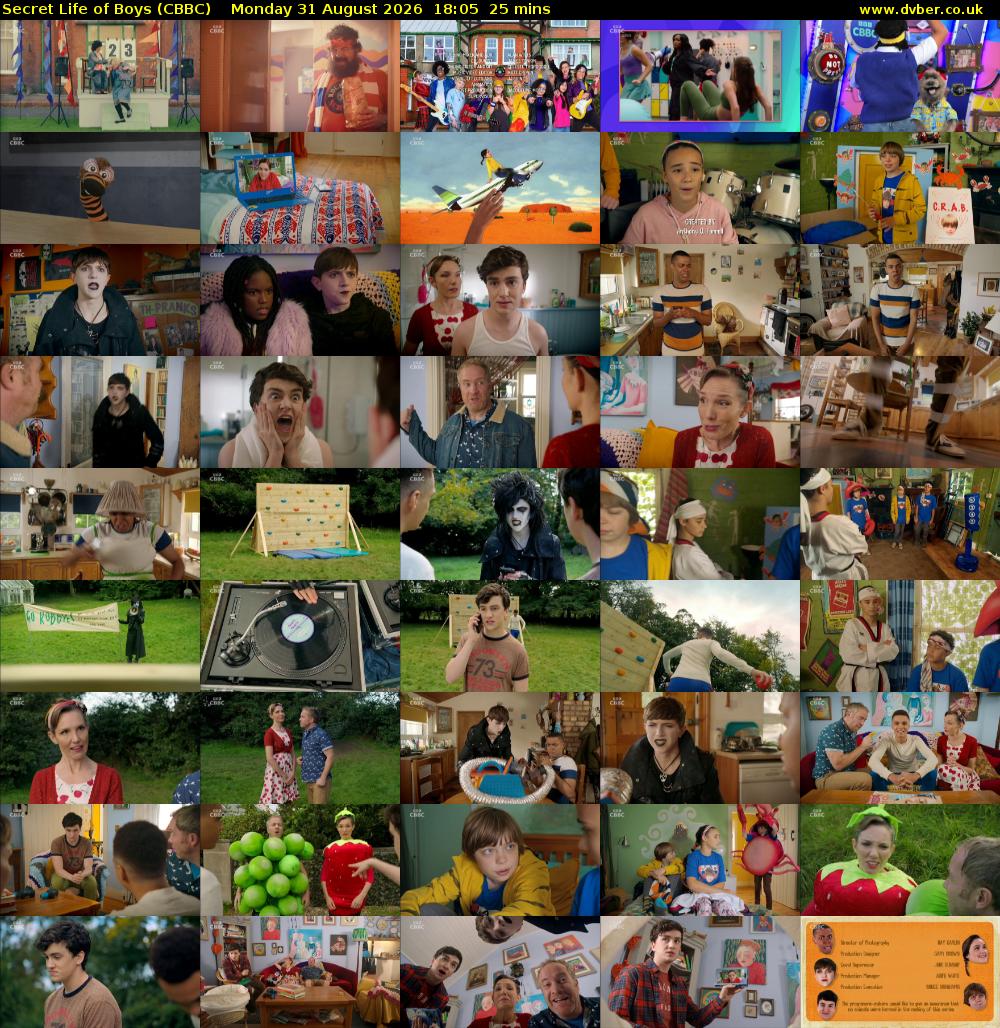 Secret Life of Boys (CBBC) Monday 31 August 2026 18:05 - 18:30