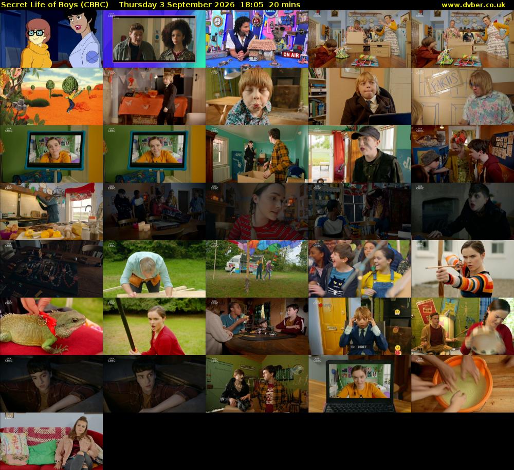 Secret Life of Boys (CBBC) Thursday 3 September 2026 18:05 - 18:25