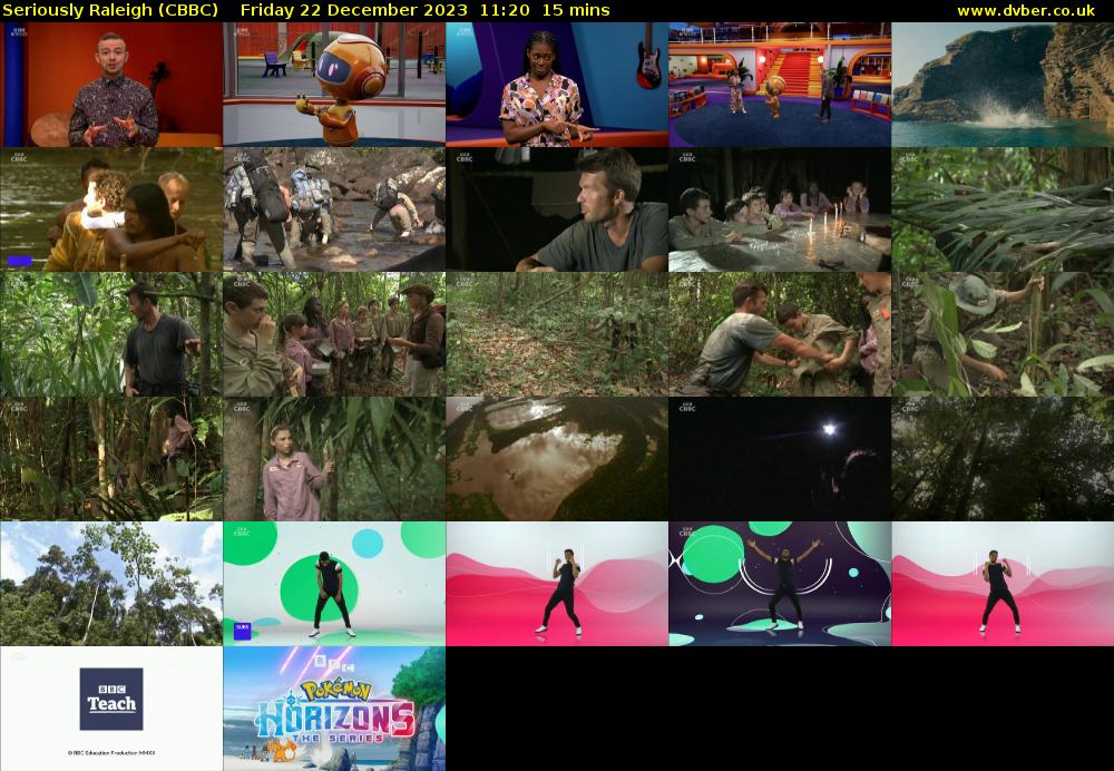 Seriously Raleigh (CBBC) Friday 22 December 2023 11:20 - 11:35
