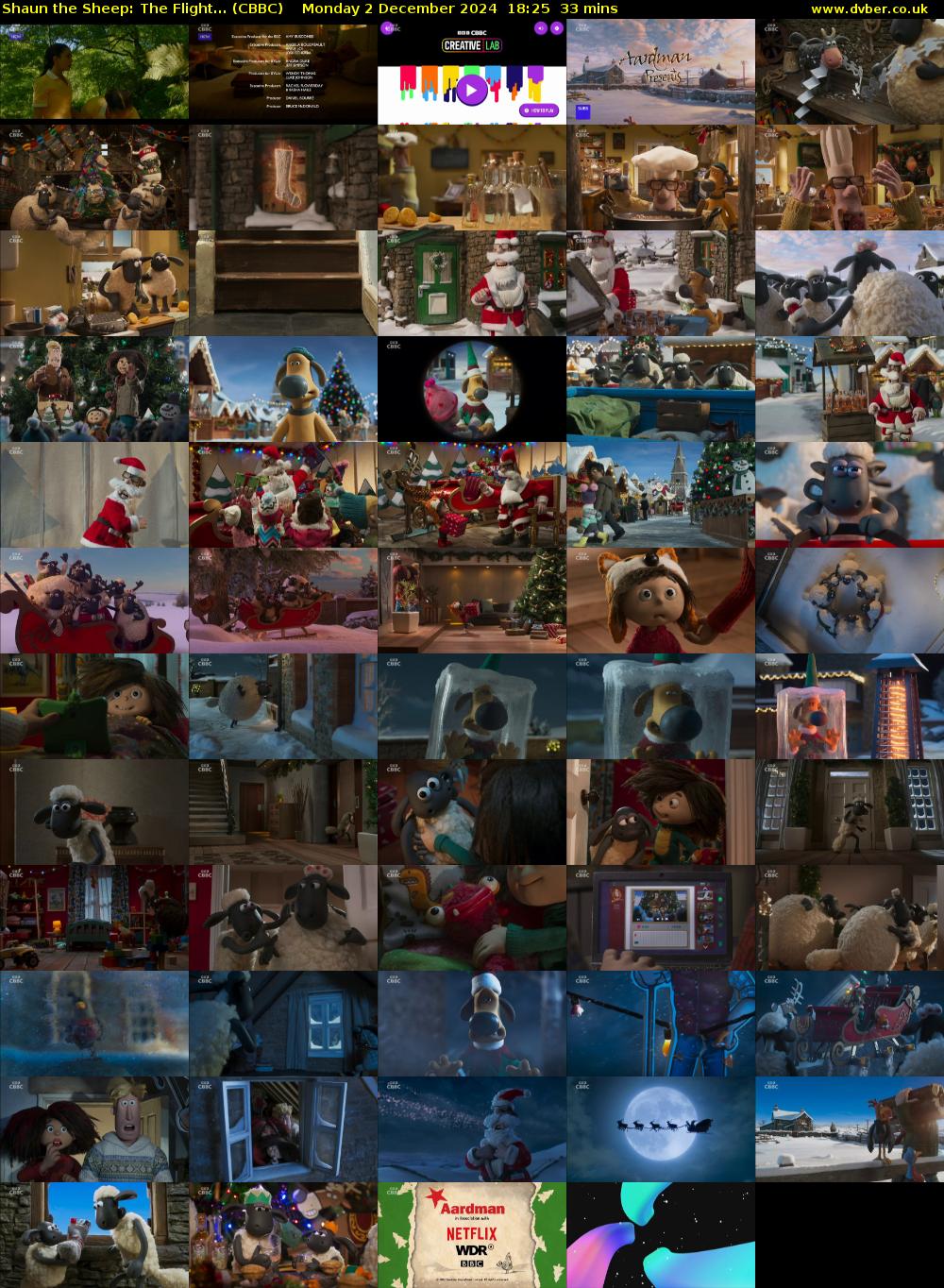 Shaun the Sheep: The Flight... (CBBC) Monday 2 December 2024 18:25 - 18:58