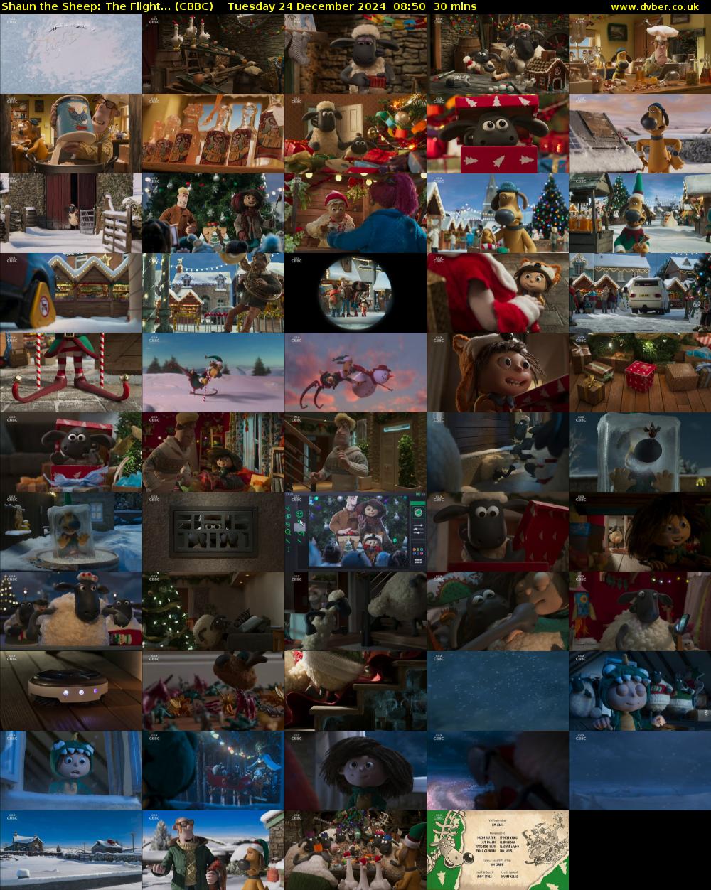 Shaun the Sheep: The Flight... (CBBC) Tuesday 24 December 2024 08:50 - 09:20