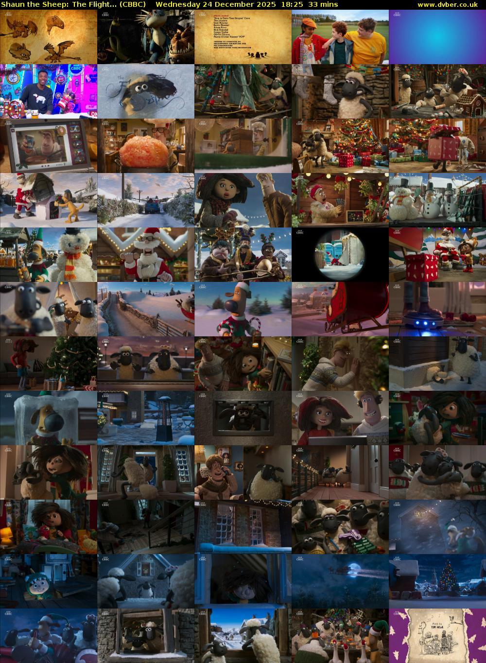 Shaun the Sheep: The Flight... (CBBC) Wednesday 24 December 2025 18:25 - 18:58