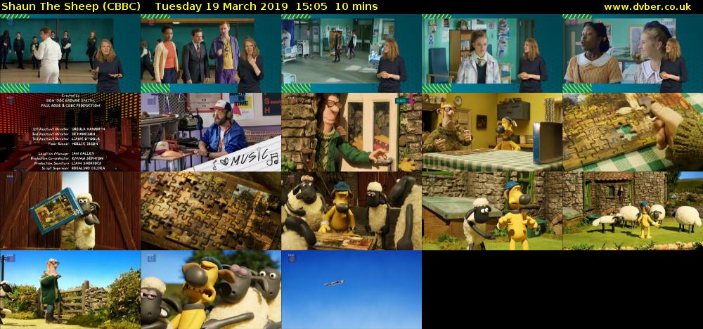 Shaun the Sheep (CBBC) Tuesday 19 March 2019 15:05 - 15:15