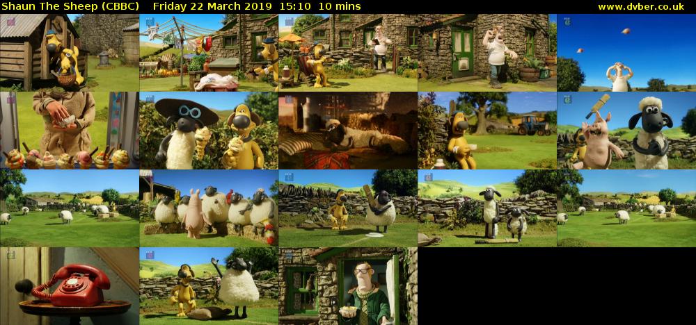 Shaun the Sheep (CBBC) Friday 22 March 2019 15:10 - 15:20