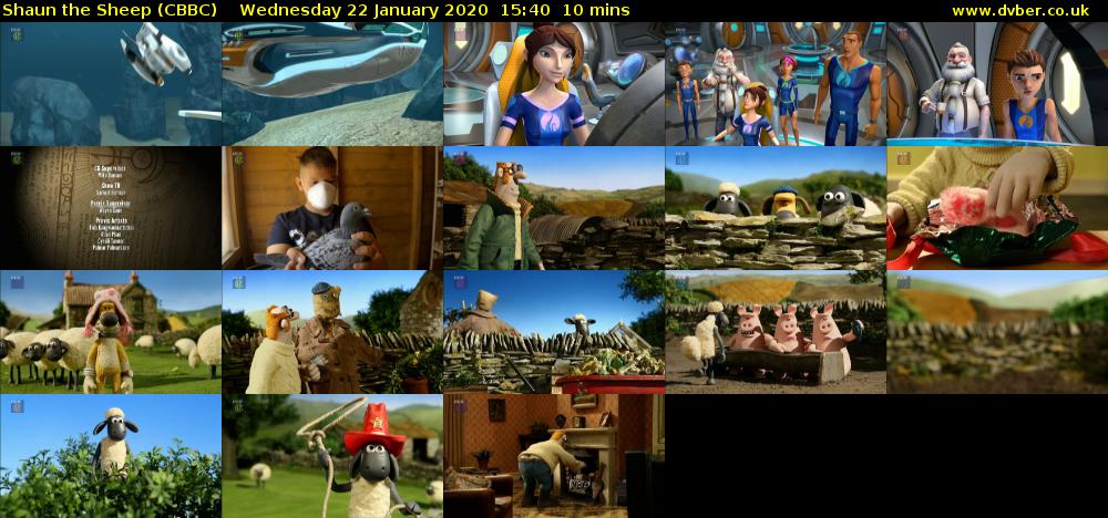 Shaun the Sheep (CBBC) Wednesday 22 January 2020 15:40 - 15:50