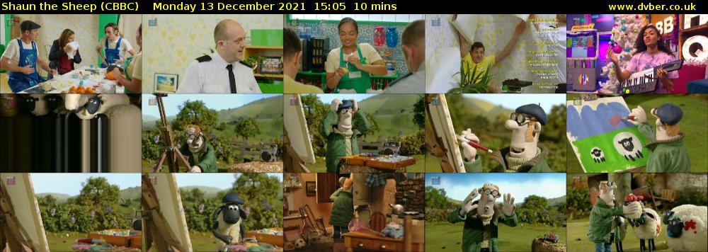 Shaun the Sheep (CBBC) Monday 13 December 2021 15:05 - 15:15