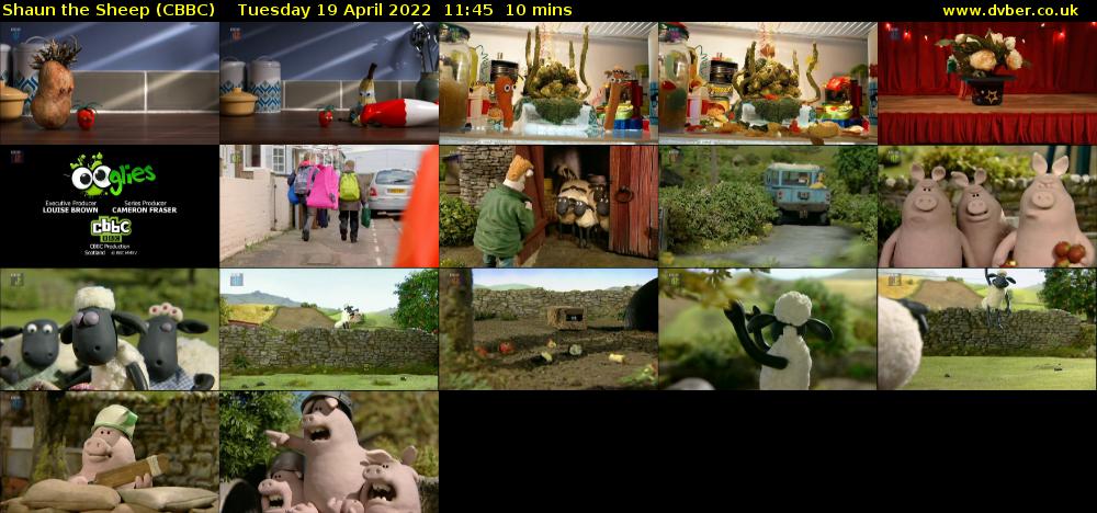 Shaun the Sheep (CBBC) Tuesday 19 April 2022 11:45 - 11:55