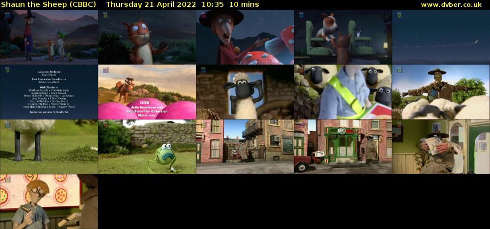 Shaun the Sheep (CBBC) Thursday 21 April 2022 10:35 - 10:45