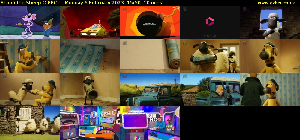 Shaun the Sheep (CBBC) Monday 6 February 2023 15:50 - 16:00