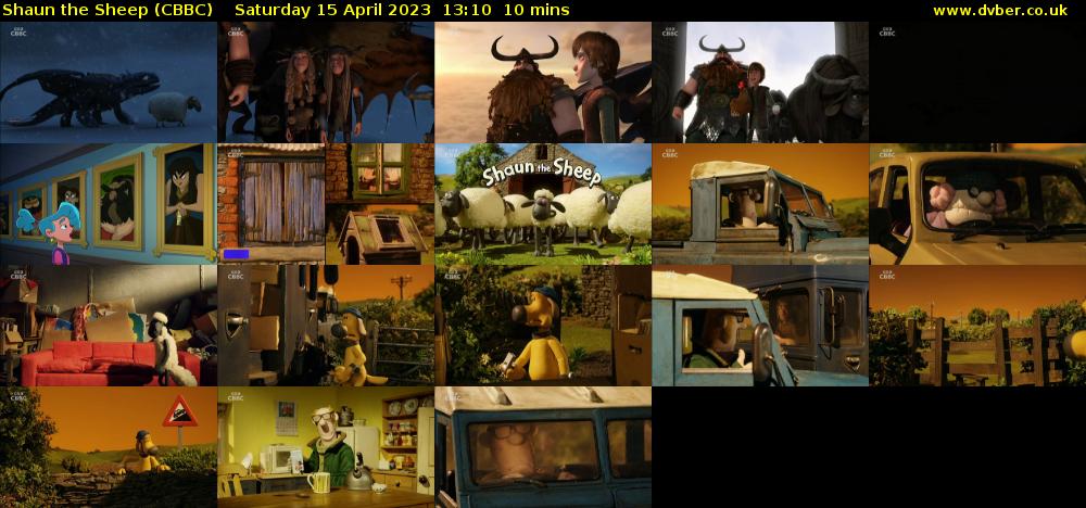 Shaun the Sheep (CBBC) Saturday 15 April 2023 13:10 - 13:20