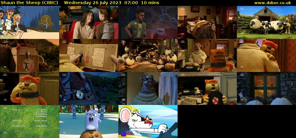 Shaun the Sheep (CBBC) Wednesday 26 July 2023 07:00 - 07:10