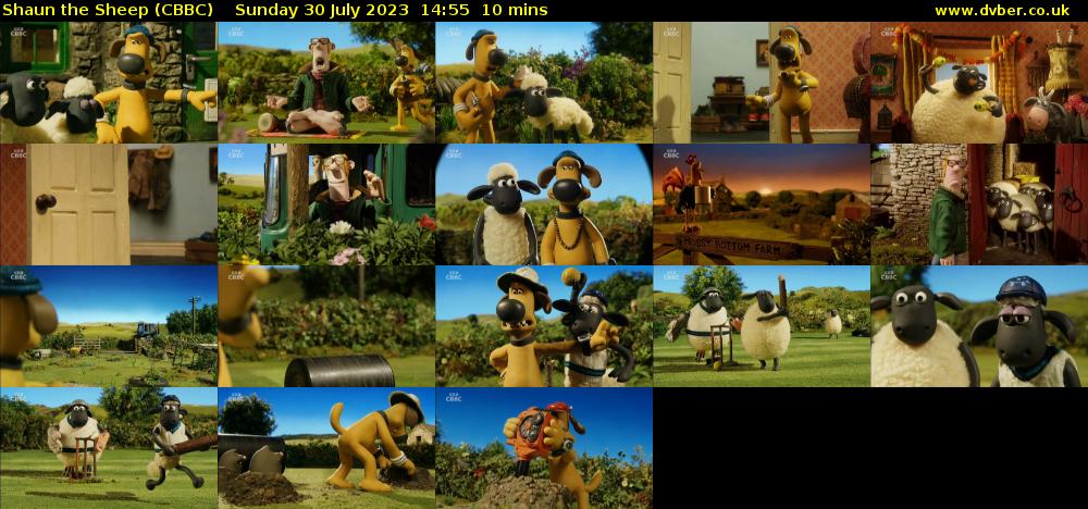 Shaun the Sheep (CBBC) Sunday 30 July 2023 14:55 - 15:05