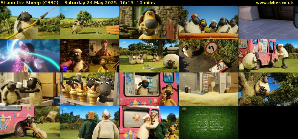 Shaun the Sheep (CBBC) Saturday 24 May 2025 16:15 - 16:25