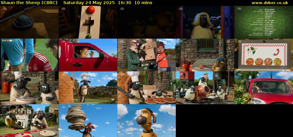 Shaun the Sheep (CBBC) Saturday 24 May 2025 16:30 - 16:40
