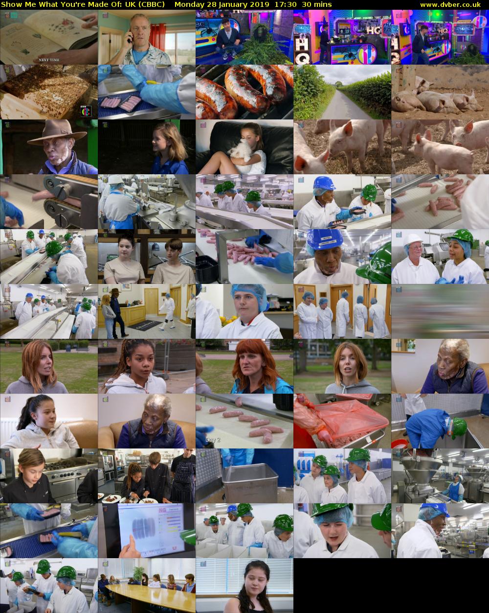 Show Me What You're Made Of: UK (CBBC) Monday 28 January 2019 17:30 - 18:00