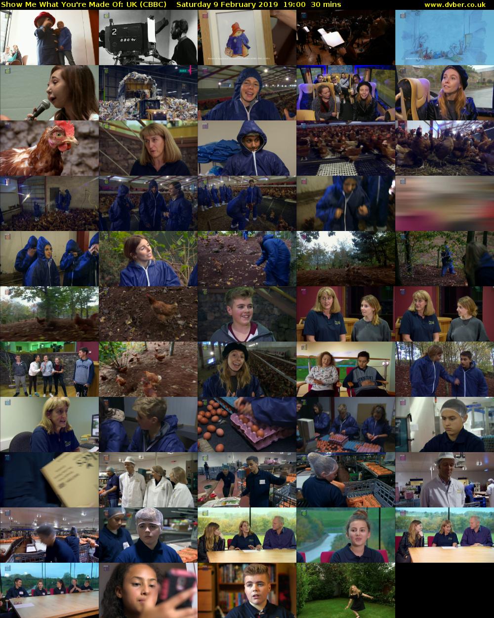 Show Me What You're Made Of: UK (CBBC) Saturday 9 February 2019 19:00 - 19:30