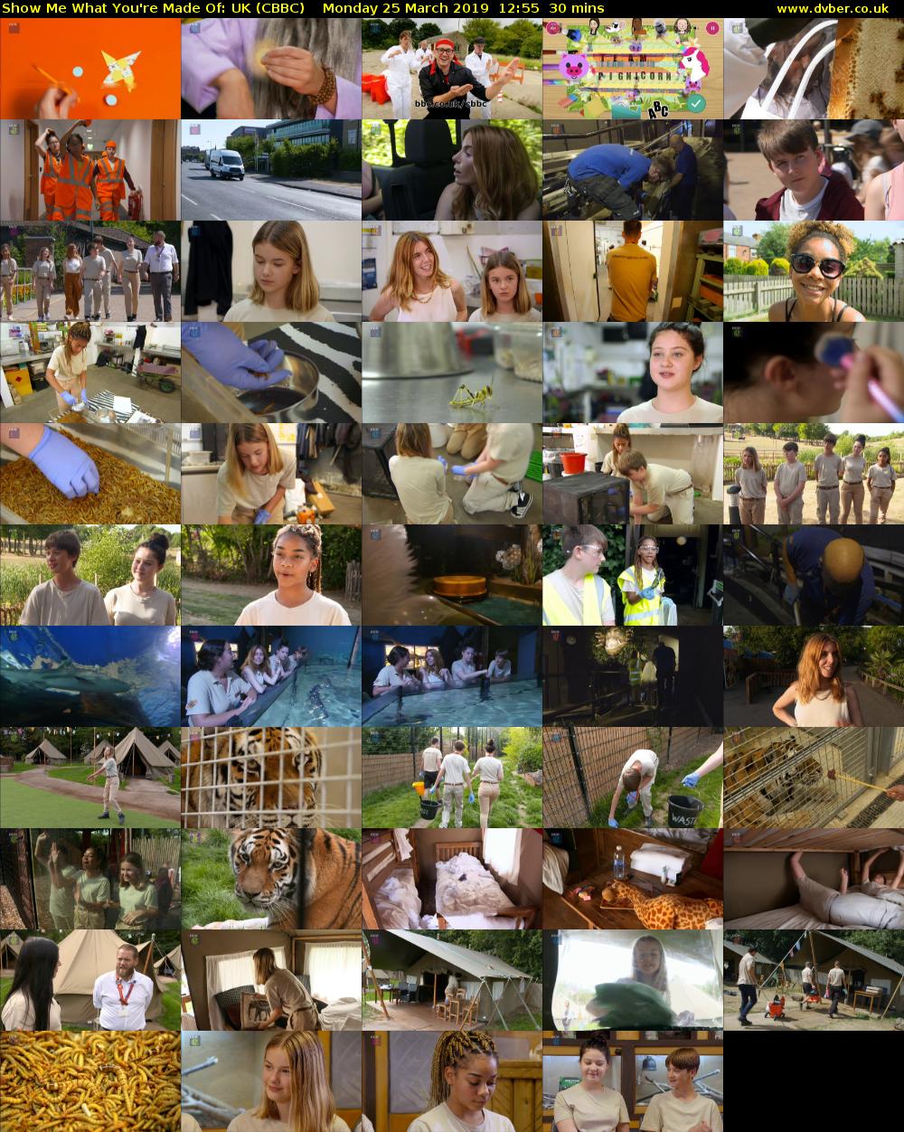 Show Me What You're Made Of: UK (CBBC) Monday 25 March 2019 12:55 - 13:25
