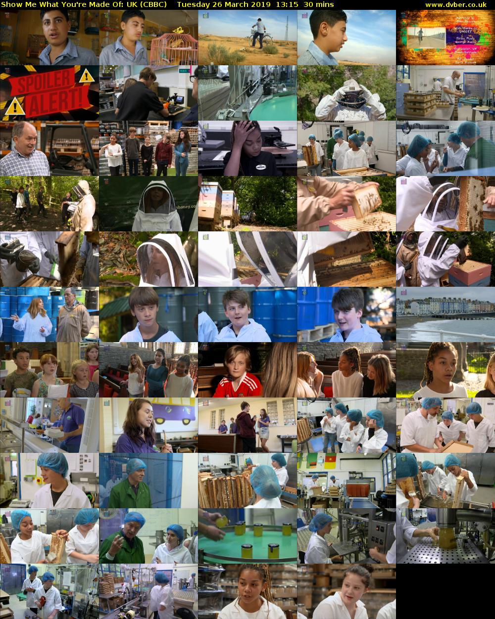 Show Me What You're Made Of: UK (CBBC) Tuesday 26 March 2019 13:15 - 13:45