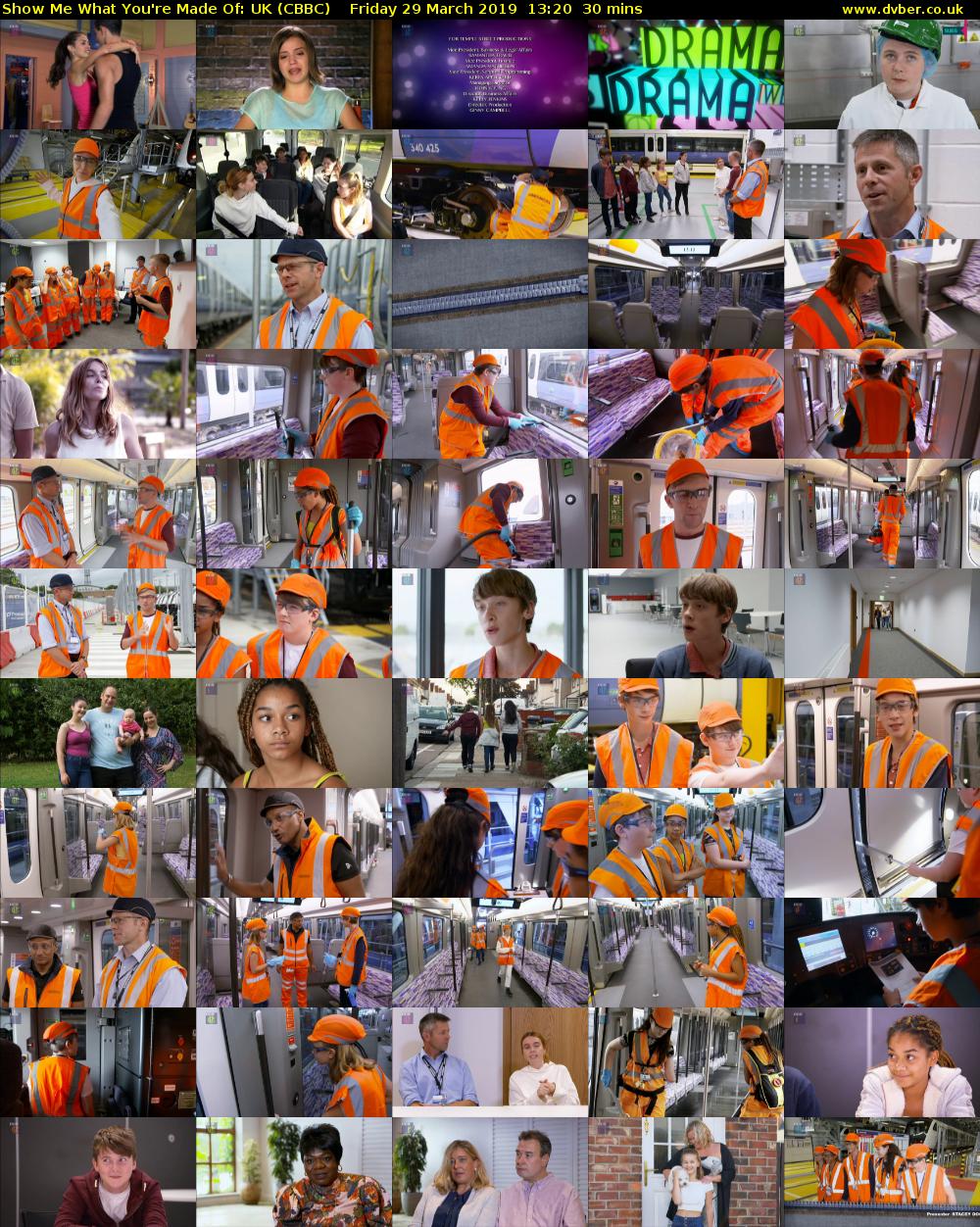 Show Me What You're Made Of: UK (CBBC) Friday 29 March 2019 13:20 - 13:50