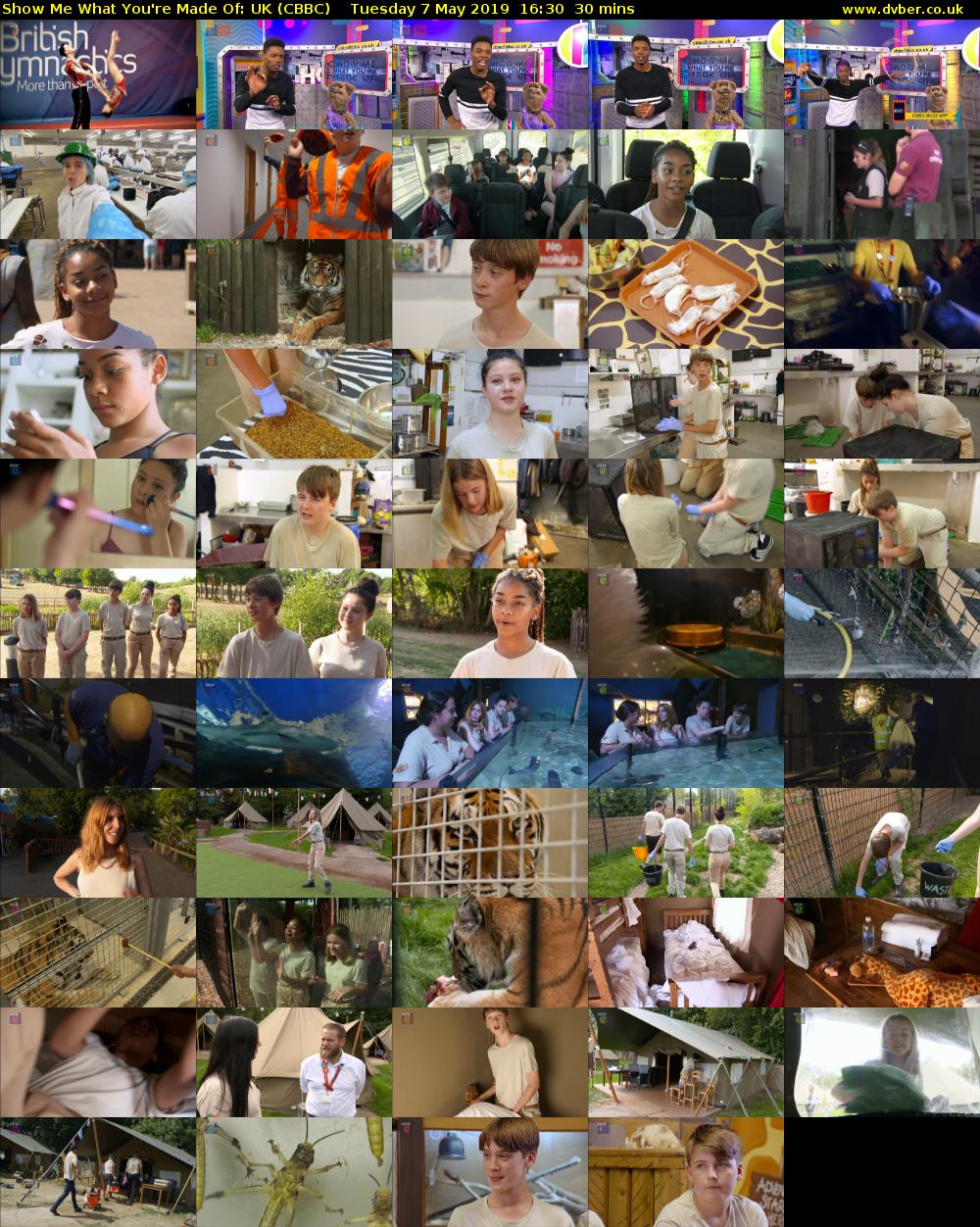 Show Me What You're Made Of: UK (CBBC) Tuesday 7 May 2019 16:30 - 17:00