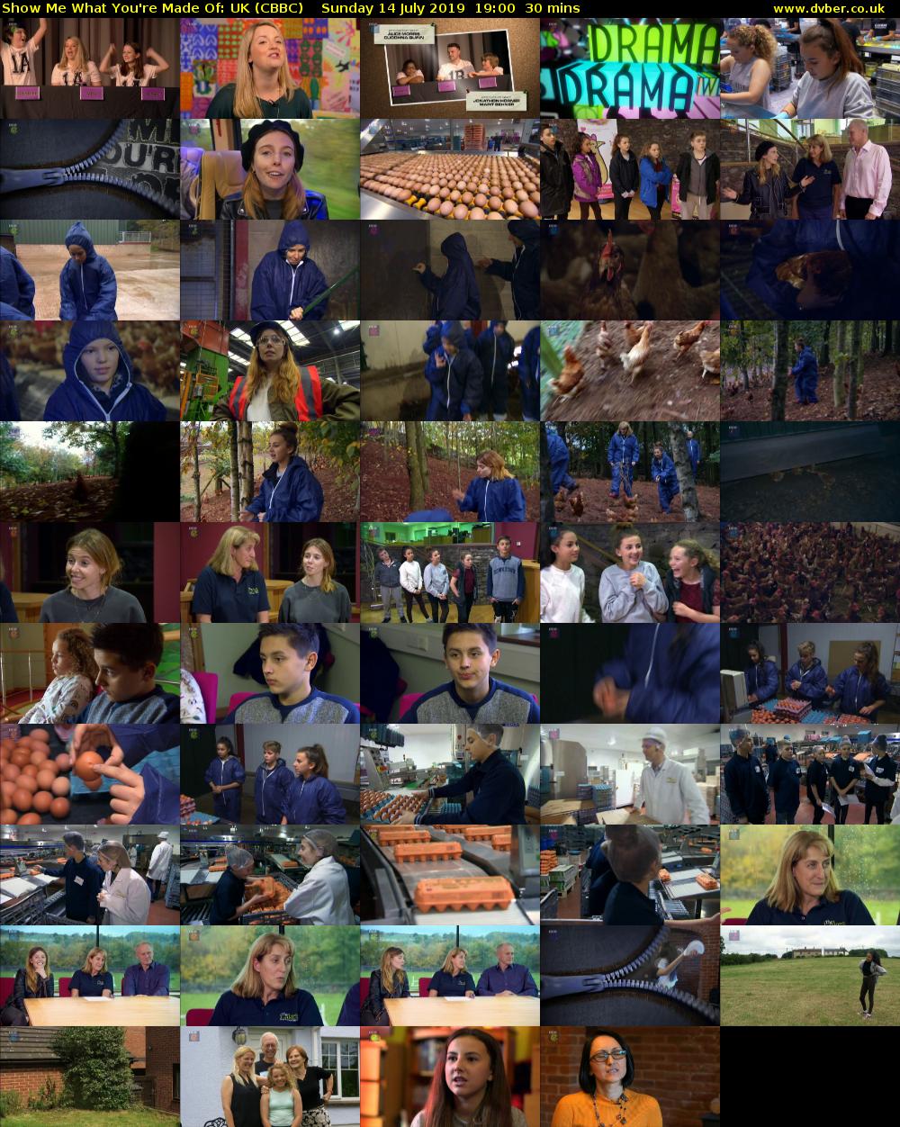 Show Me What You're Made Of: UK (CBBC) Sunday 14 July 2019 19:00 - 19:30