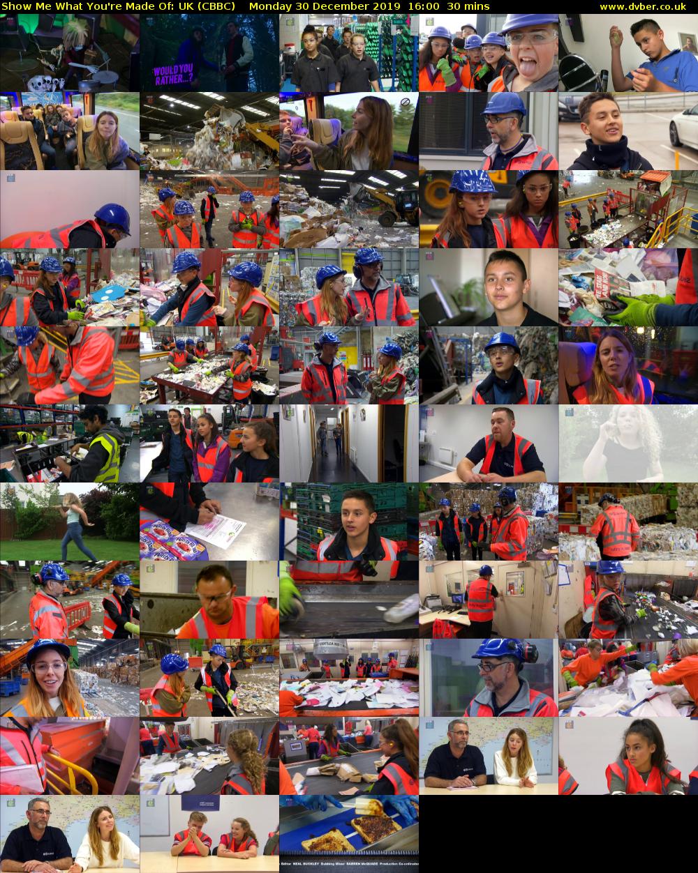 Show Me What You're Made Of: UK (CBBC) Monday 30 December 2019 16:00 - 16:30