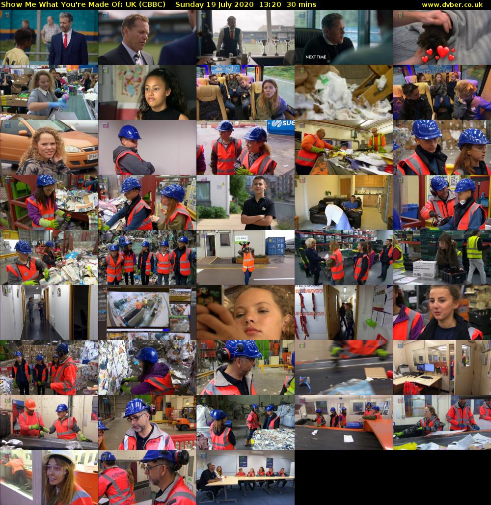 Show Me What You're Made Of: UK (CBBC) Sunday 19 July 2020 13:20 - 13:50