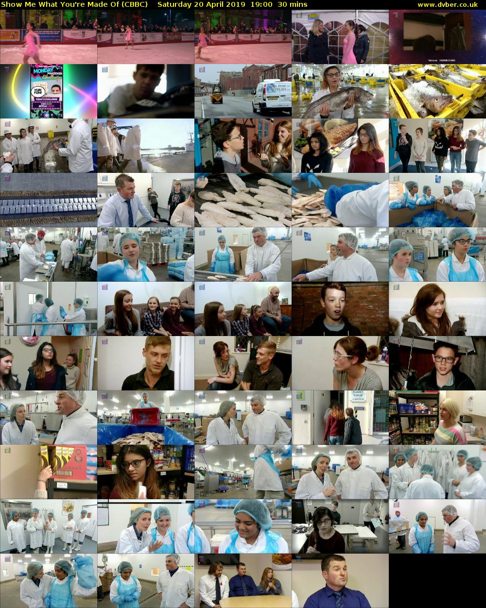 Show Me What You're Made Of (CBBC) Saturday 20 April 2019 19:00 - 19:30