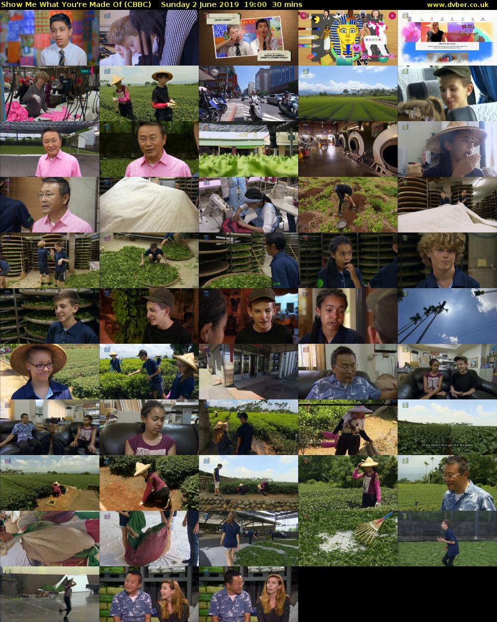 Show Me What You're Made Of (CBBC) Sunday 2 June 2019 19:00 - 19:30