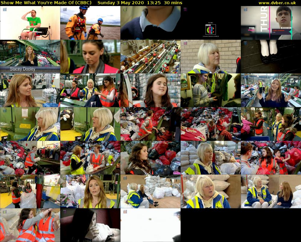 Show Me What You're Made Of (CBBC) Sunday 3 May 2020 13:25 - 13:55