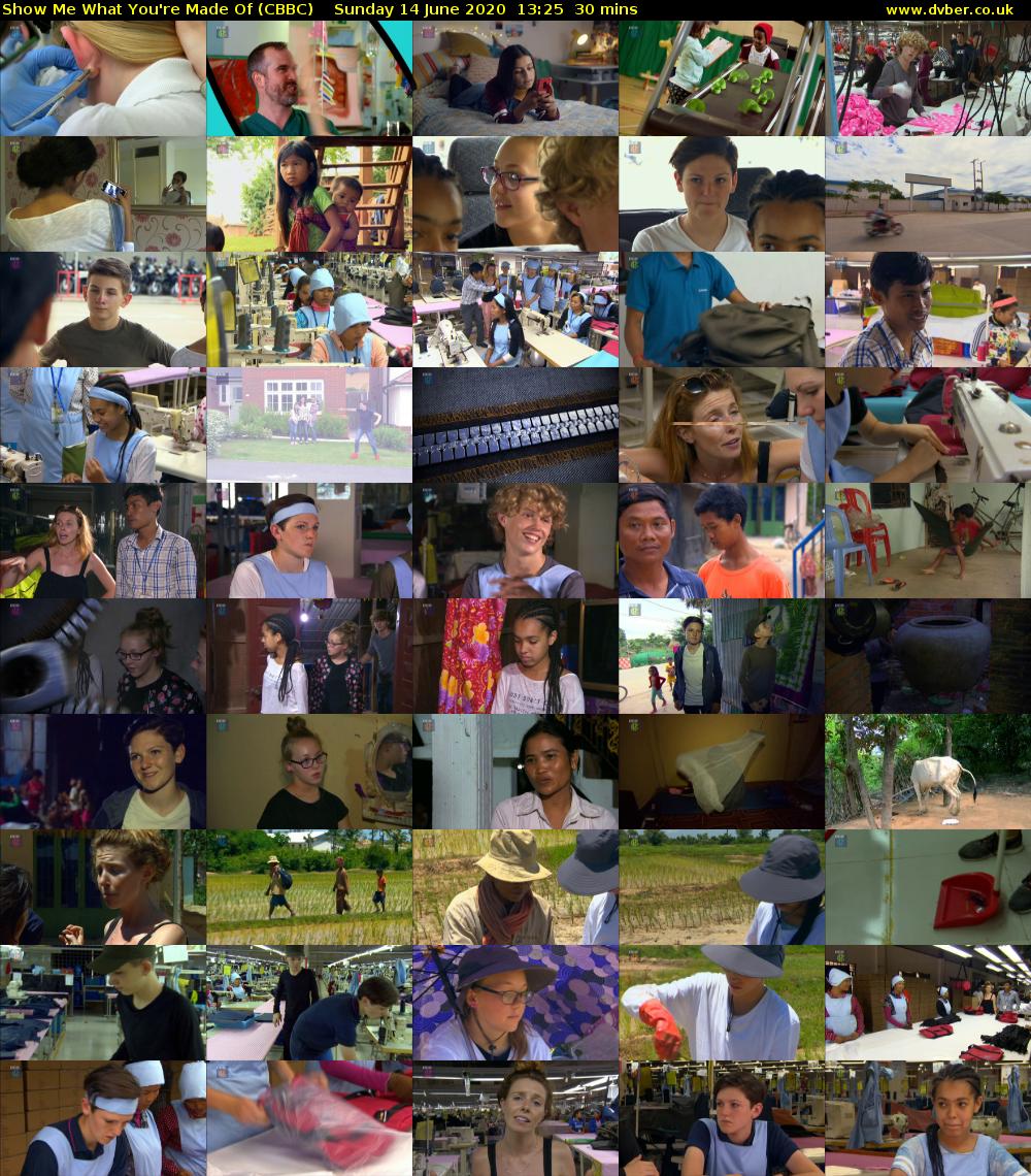 Show Me What You're Made Of (CBBC) Sunday 14 June 2020 13:25 - 13:55