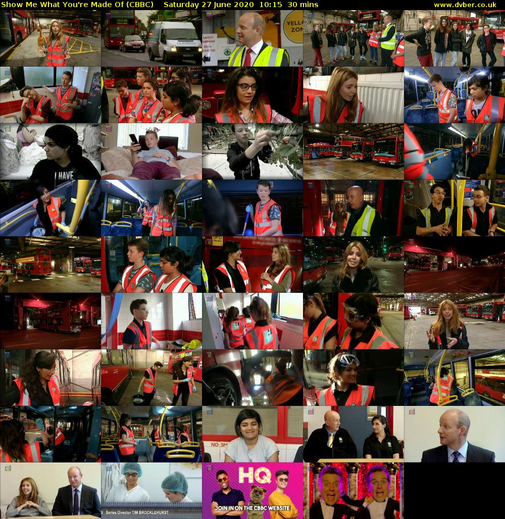 Show Me What You're Made Of (CBBC) Saturday 27 June 2020 10:15 - 10:45