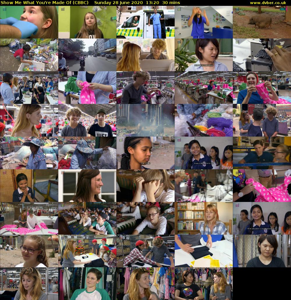 Show Me What You're Made Of (CBBC) Sunday 28 June 2020 13:20 - 13:50