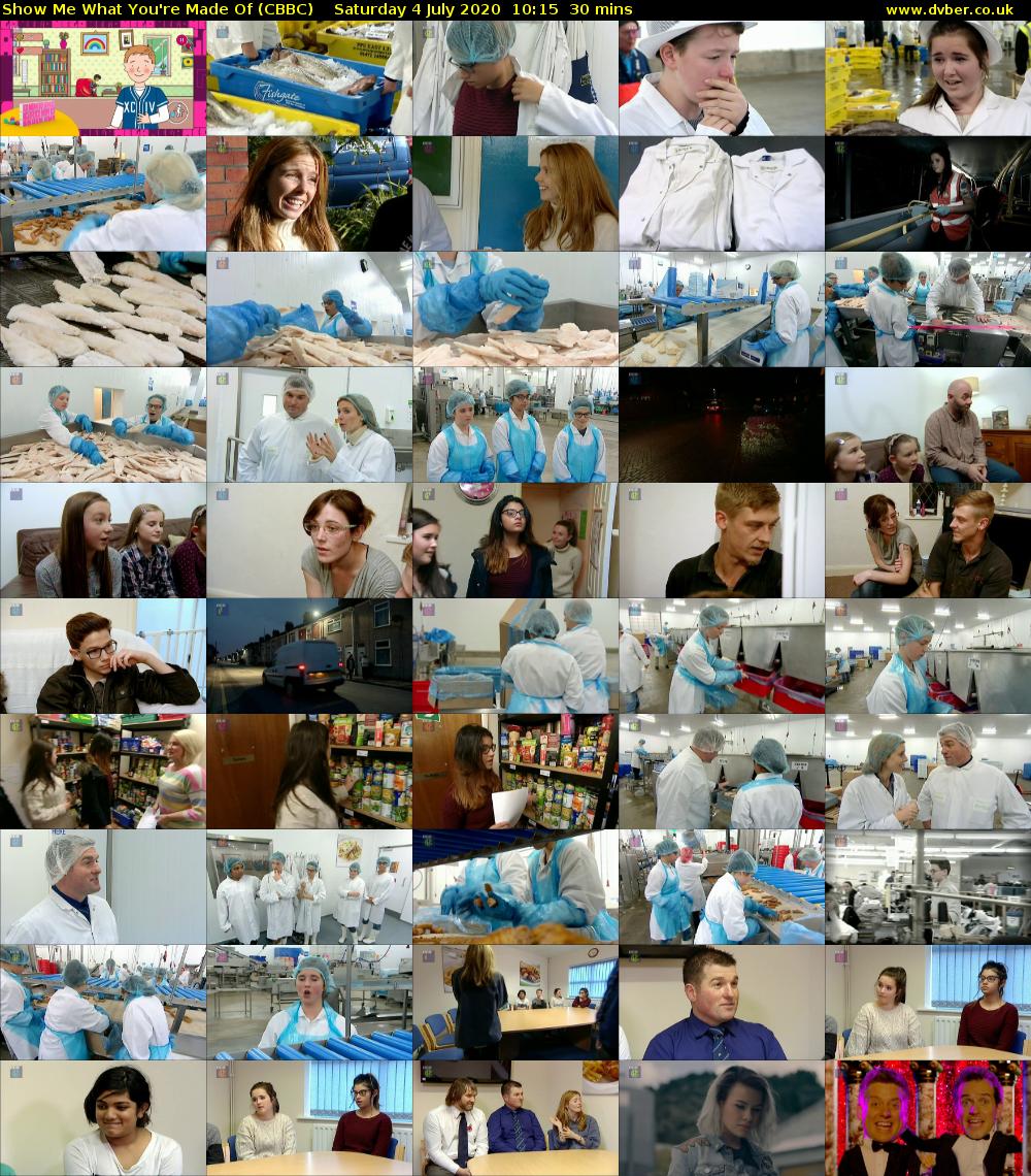Show Me What You're Made Of (CBBC) Saturday 4 July 2020 10:15 - 10:45