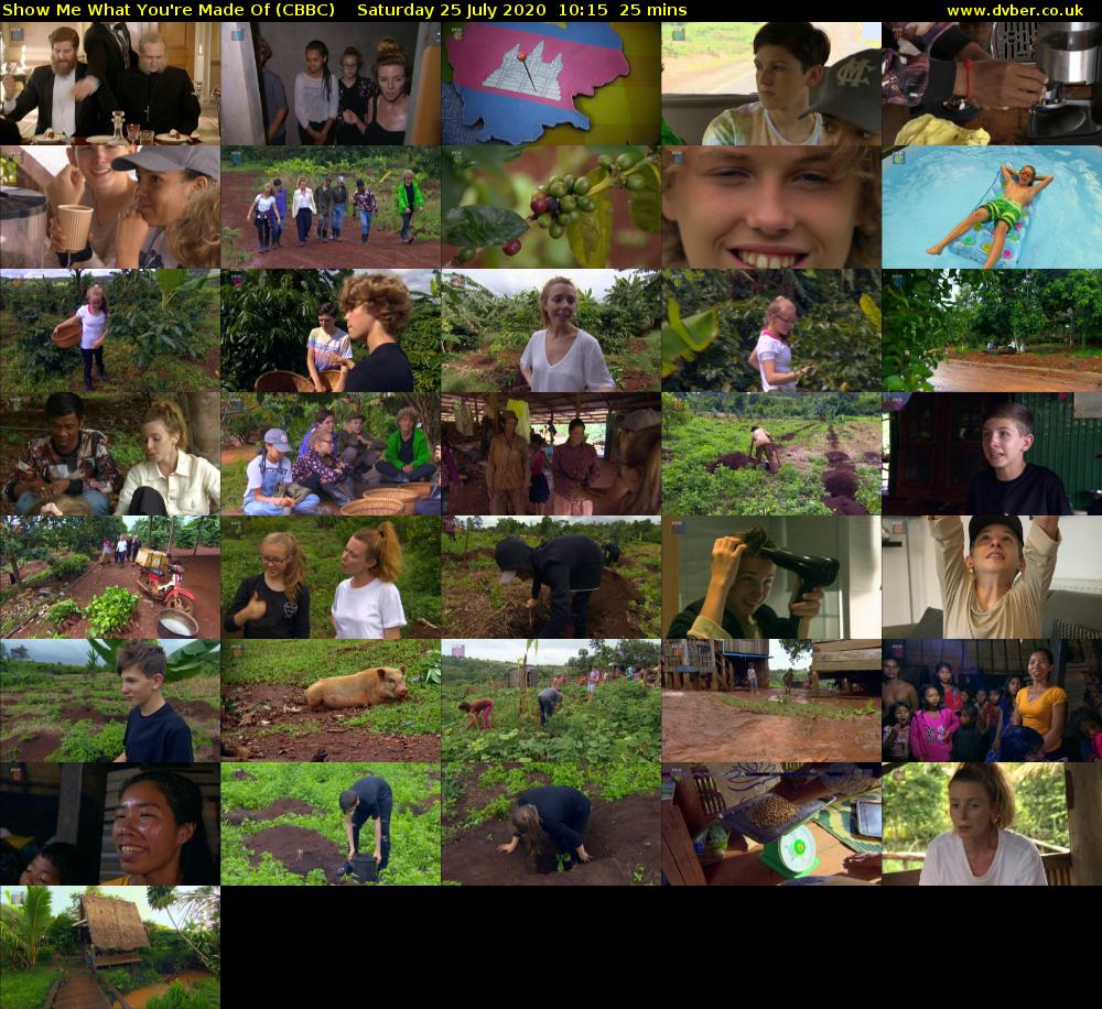 Show Me What You're Made Of (CBBC) Saturday 25 July 2020 10:15 - 10:40