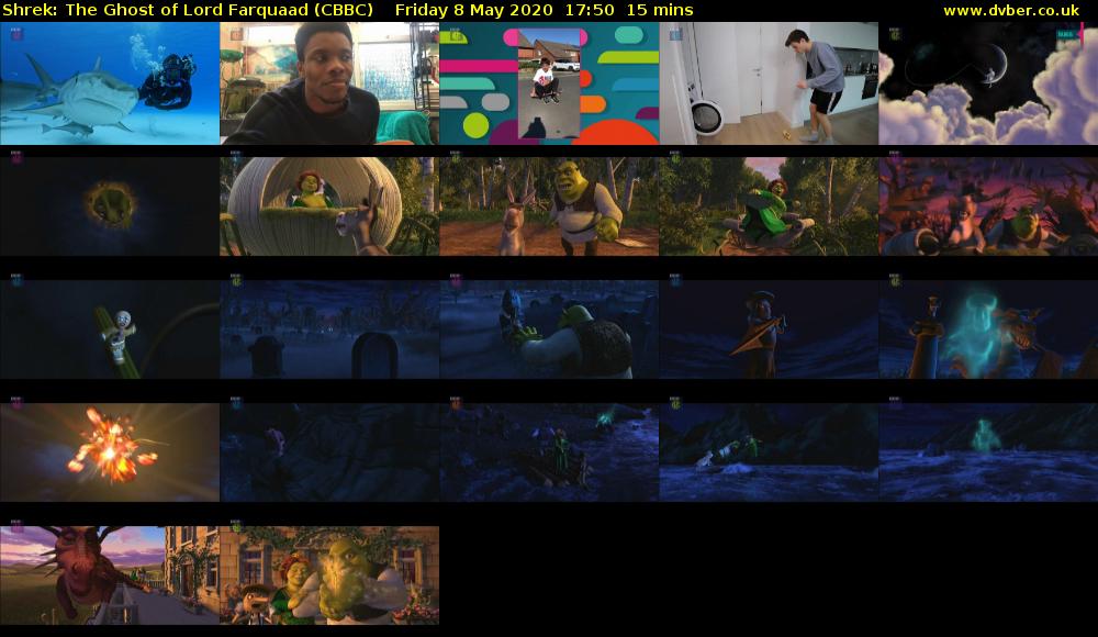 Shrek: The Ghost of Lord Farquaad (CBBC) Friday 8 May 2020 17:50 - 18:05