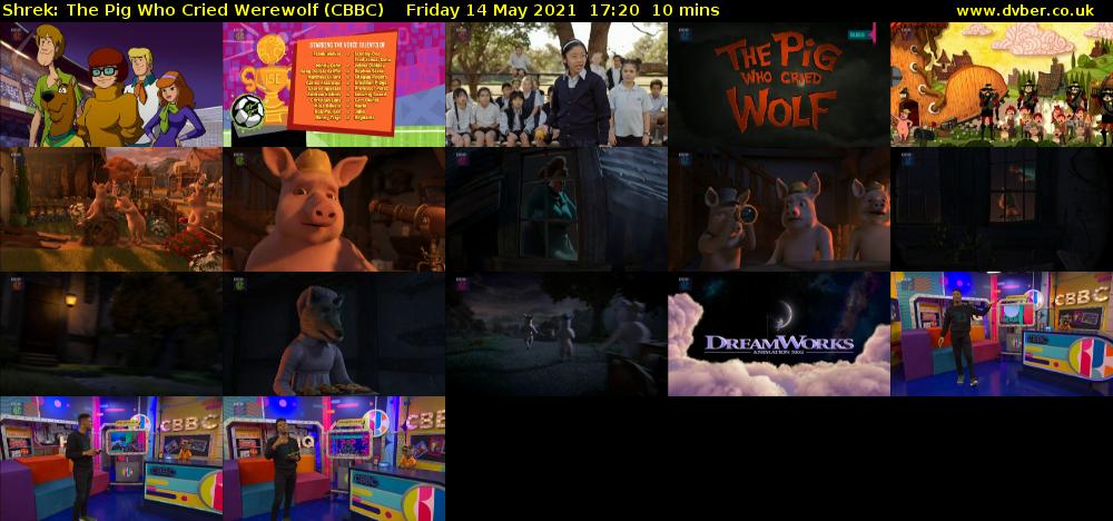 Shrek: The Pig Who Cried Werewolf (CBBC) Friday 14 May 2021 17:20 - 17:30