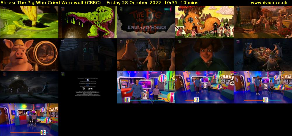 Shrek: The Pig Who Cried Werewolf (CBBC) Friday 28 October 2022 10:35 - 10:45