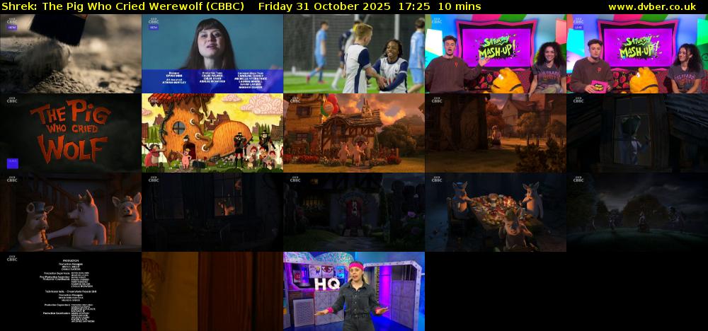 Shrek: The Pig Who Cried Werewolf (CBBC) Friday 31 October 2025 17:25 - 17:35